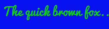Image with Font Color 02D806 and Background Color 0710EE